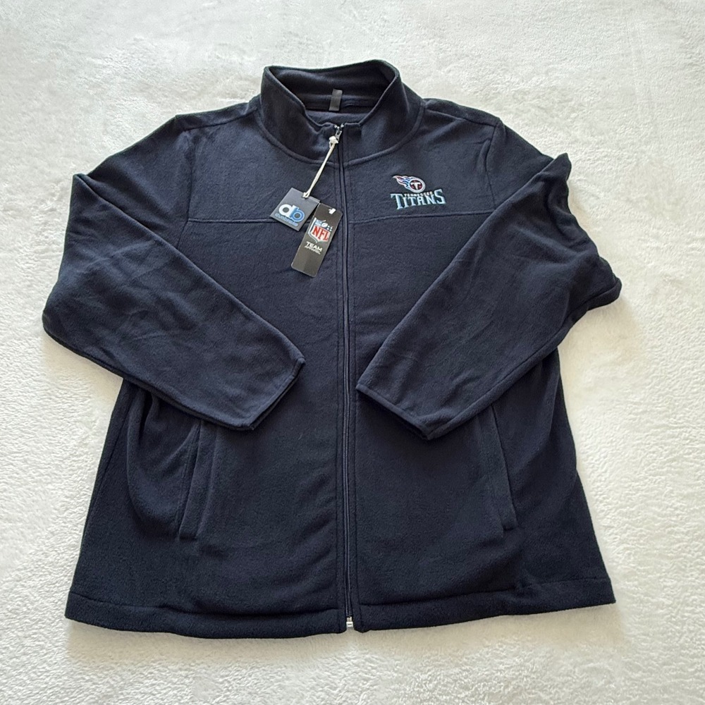 Dunbrooke Tennessee Titans NFL Full Zip Fleece Jacket NWT Men's Large Black